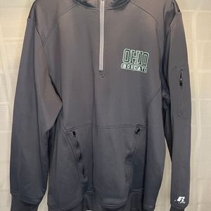 Ohio Bobcats Russell Athletic Lightweight Fleece Jacket Size XL